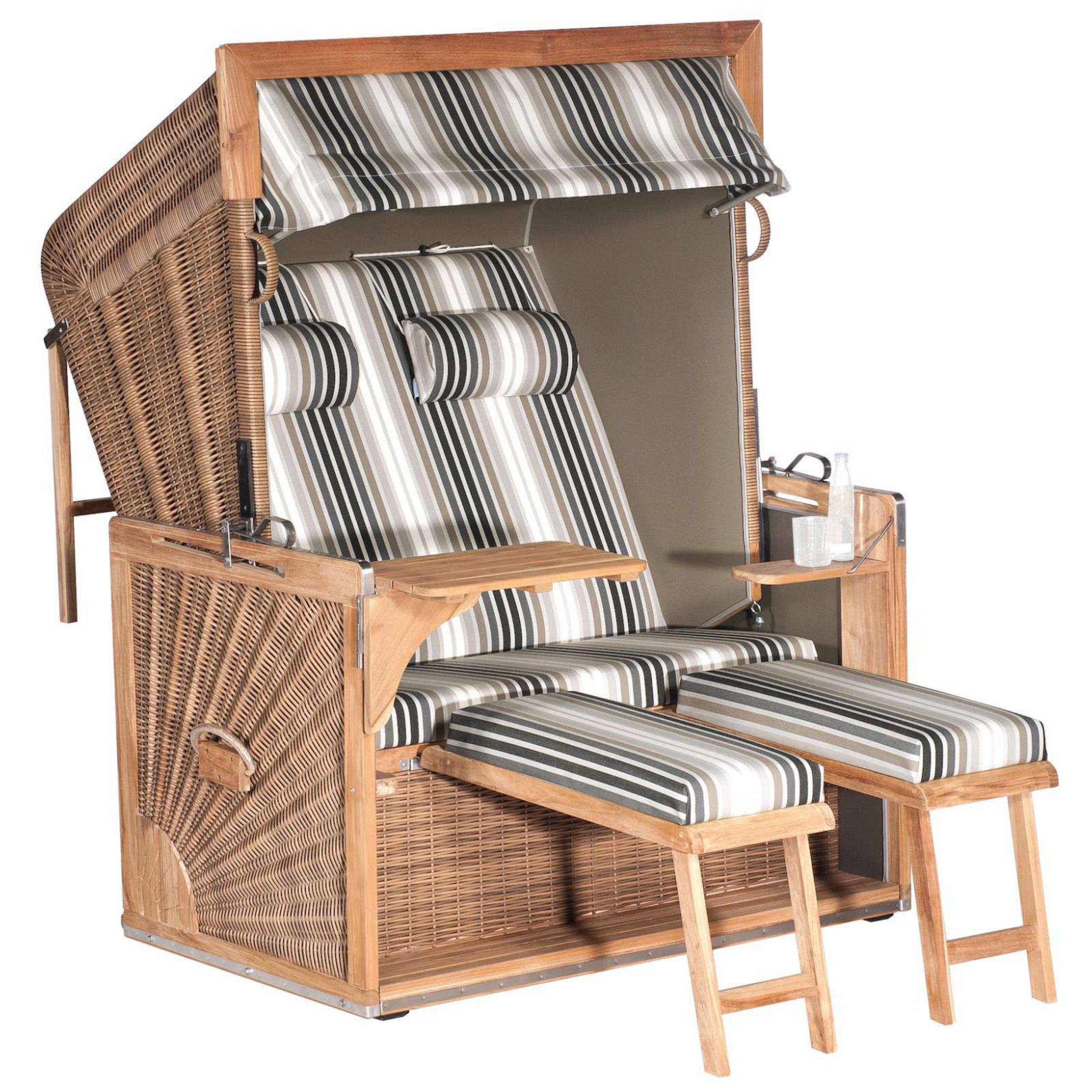 SonnenPartner Strandkorb Sonnenpartner Strandkorb Admiral Teak 2Sitzer