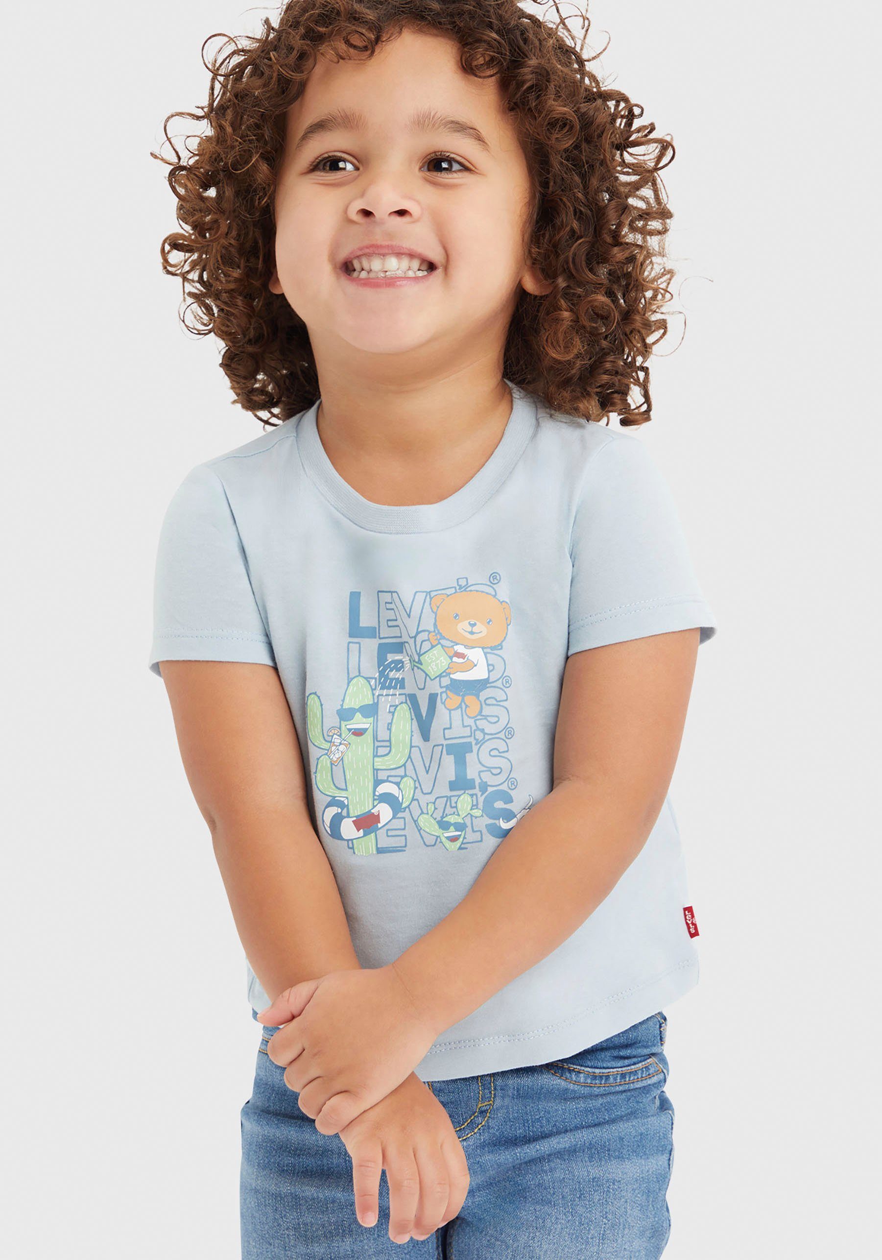 Levi's® Kids T-Shirt & Shorts CRITTER STACKED LOGO TEE (Set, 2-tlg) for Baby BOYS