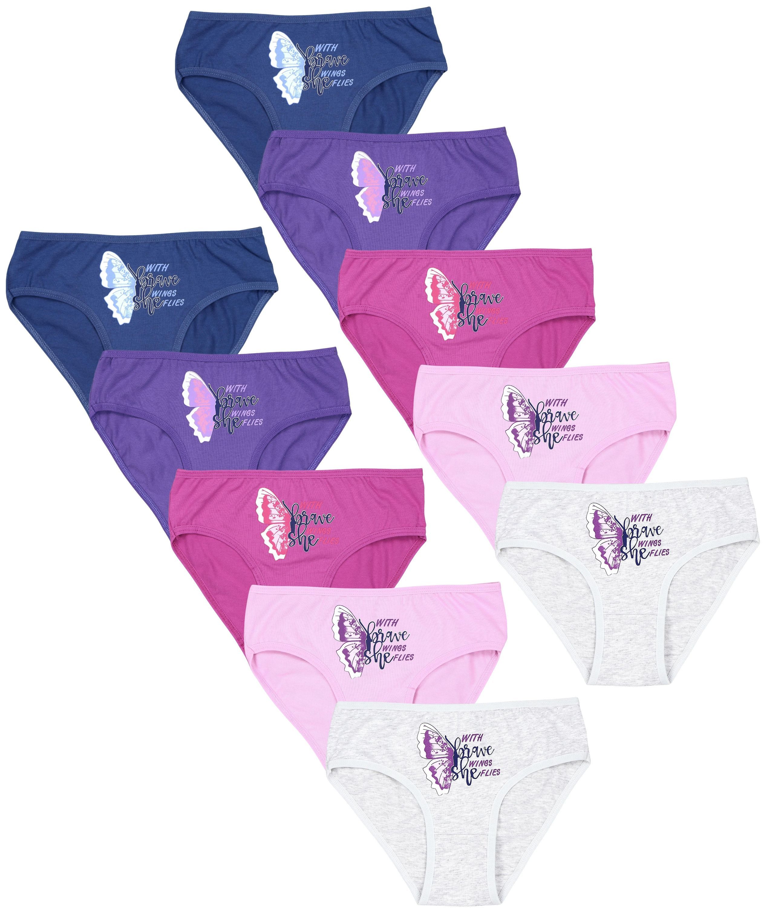 TupTam Slip TupTam Mädchen Slips mit Aufdruck 10er Pack
