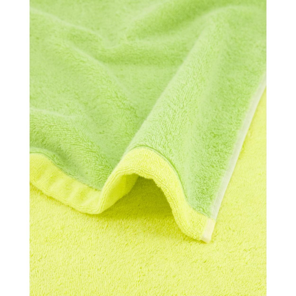 Cawö Badetücher Waschhandschuh Lifestyle Splash Pistazie Lemon (16x22 cm)