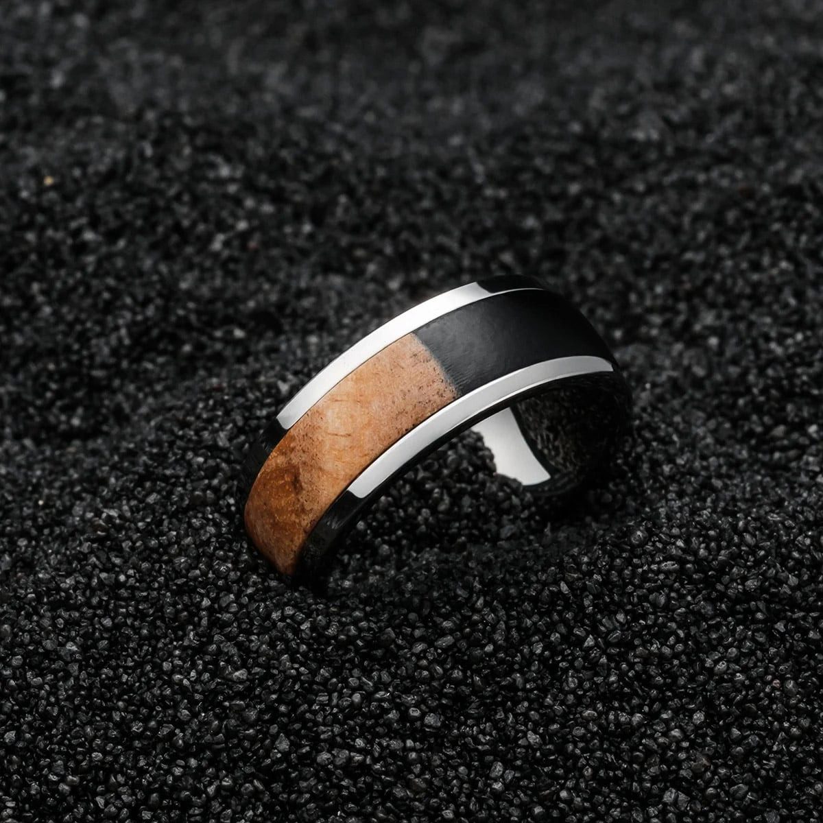 Holzkern Fingerring HerrenSumo Koa/Titan