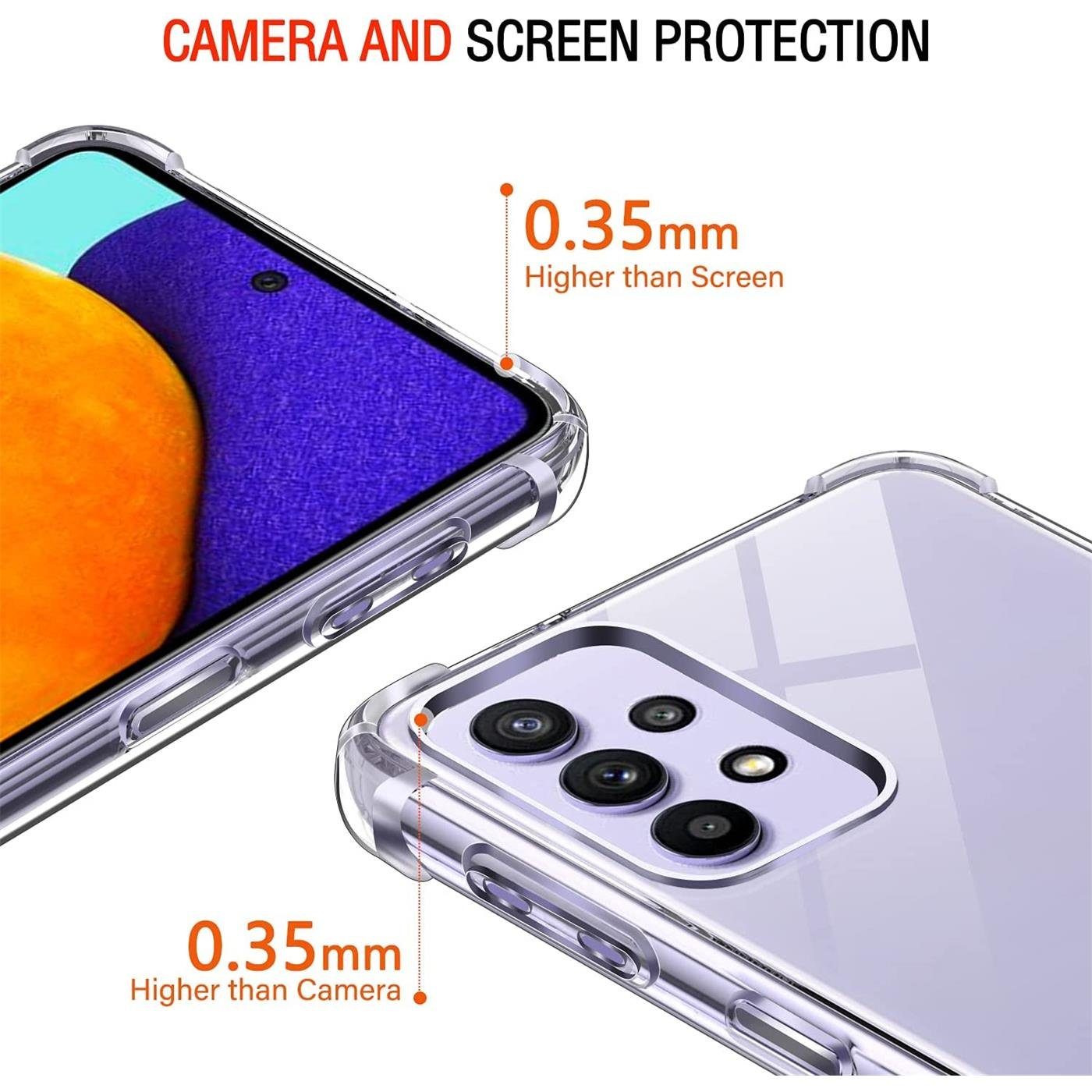 CoolGadget Handyhülle Anti Shock Rugged Case für Samsung Galaxy A52 4G/5G / A52s 5G 6,5 Zoll, Slim Cover mit Kantenschutz Schutzhülle für Samsung A52 4G/5G Hüll – Bild 4 von 5