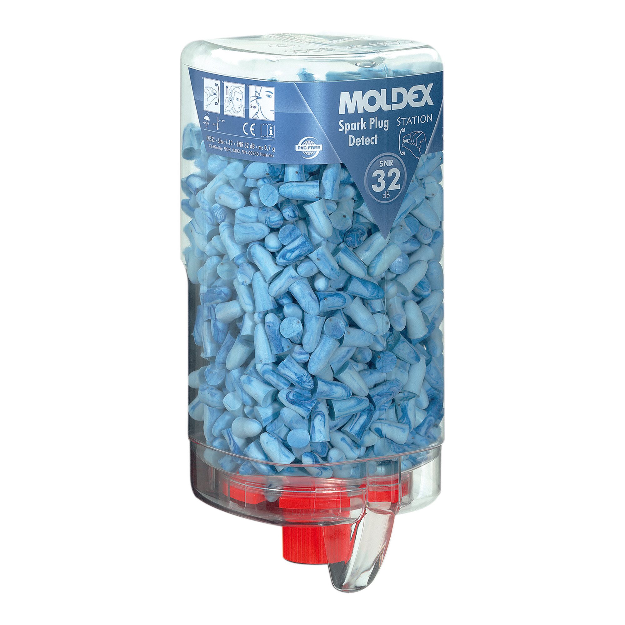 Moldex Gehörschutzstöpsel Moldex Einwegstöpsel Spark Plug Detect in MoldexStation, groß SNR 32 d