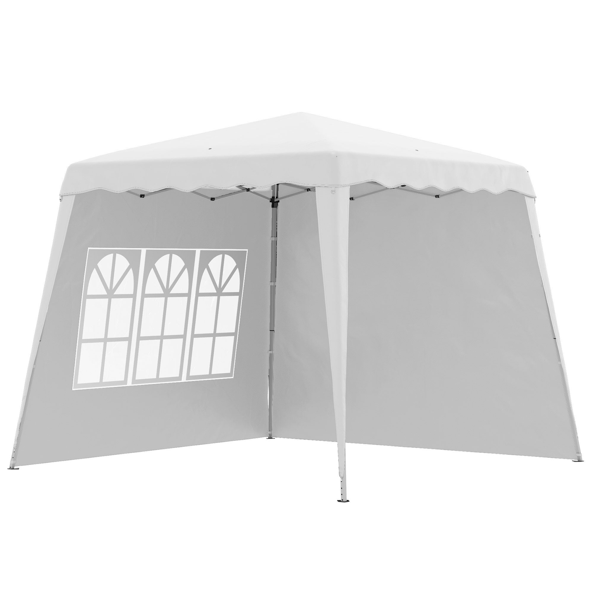 Outsunny Faltpavillon 2,4 x 2,4m höhenverstellbar günstig online kaufen