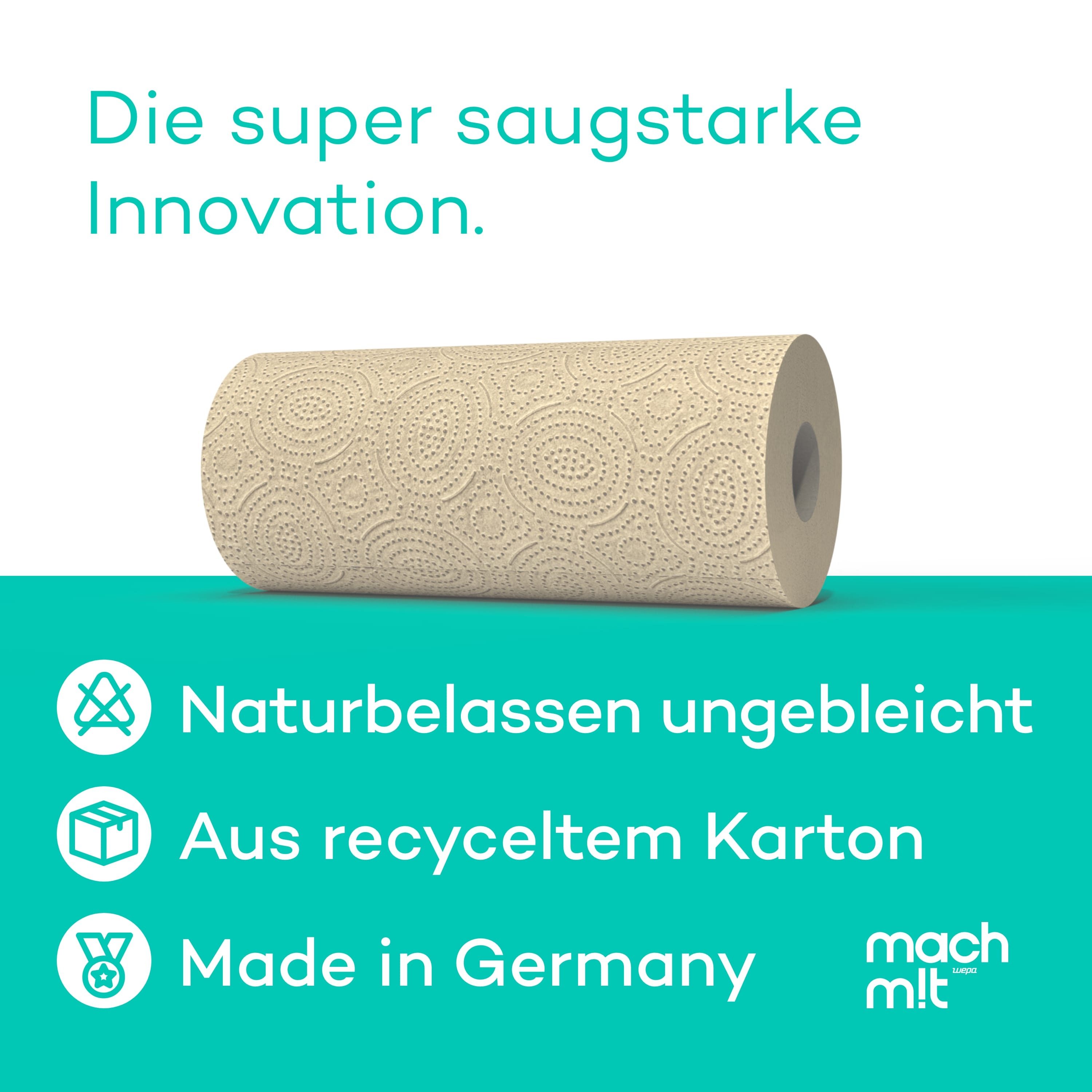 mach m!t Papierküchenrolle Woodwalker-Edition - 4 o. 32 Rollen - 3-lagig - 128 Blatt (32-St)