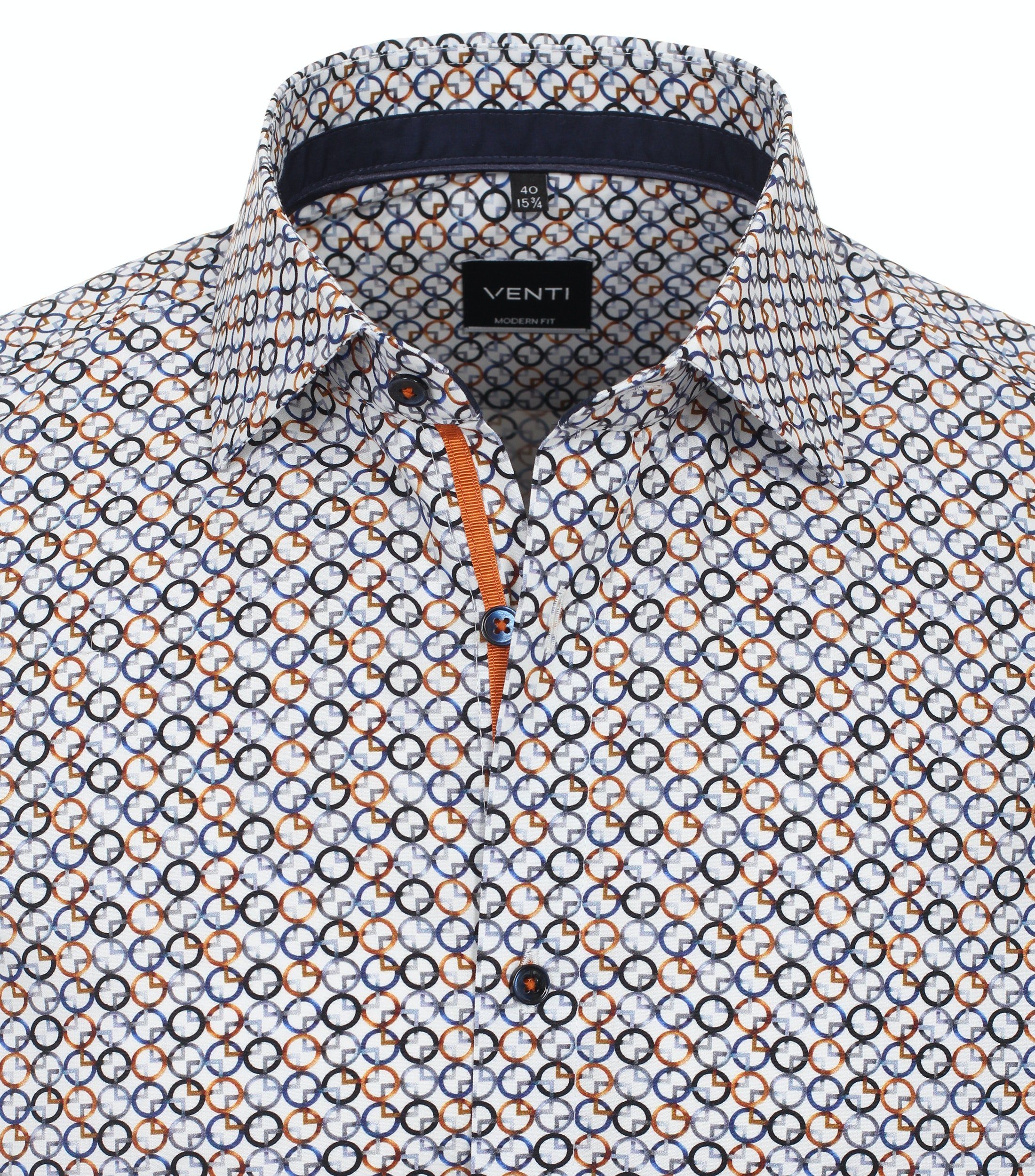 - - Muster - Bunt Businesshemd Modern Fit Langarm Businesshemd VENTI -