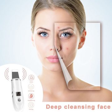 Rutaqian Mitesserentferner Ultraschallpeelinggerät Skin Scrubber für Tiefenreinigung, Ultraschall-Peeling Porenreiniger Akne-Entferner Ionen Hautreiniger, für Gesichtsreinigung Gesichtspflege