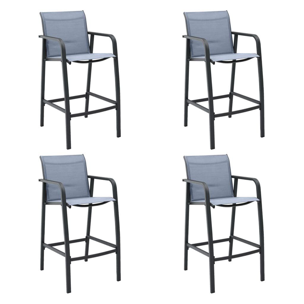 vidaXL Gartenstuhl Garten-Barstühle 4 Stk. Grau günstig online kaufen