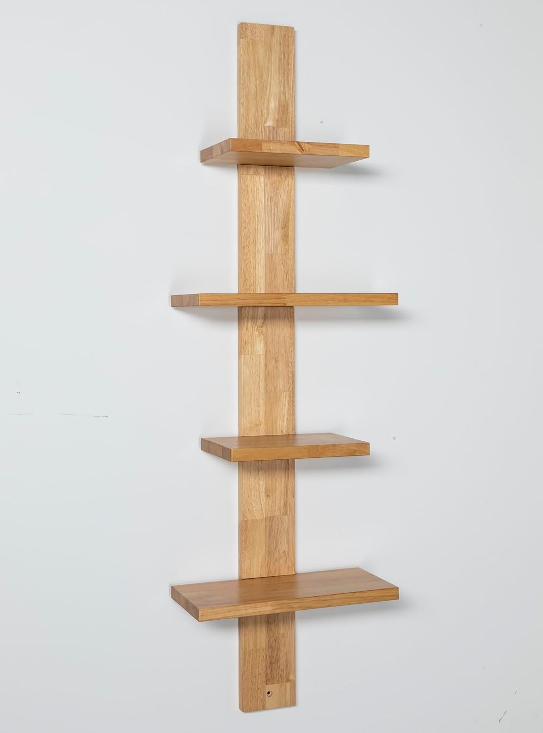 Holz Lichter Wandregal Wandregal Holz 4 Ablagen, Holzregal, Schweberegal günstig online kaufen