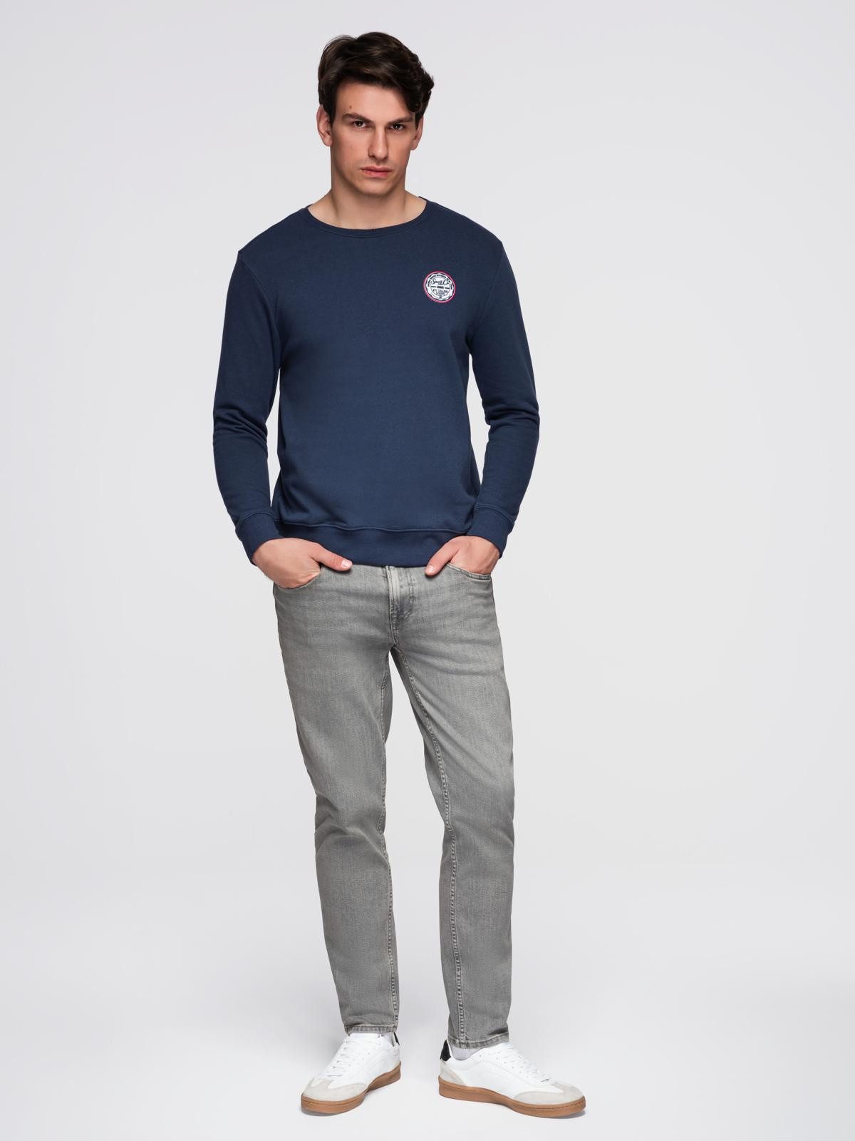 OMBRE Sweatshirt Sweatshirt mit Rundhalsausschnitt und Applikation