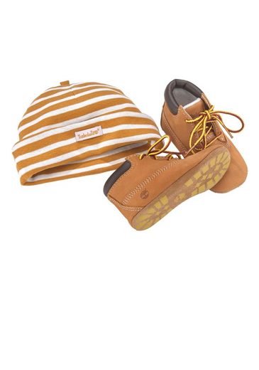timberland crib bootie with hat