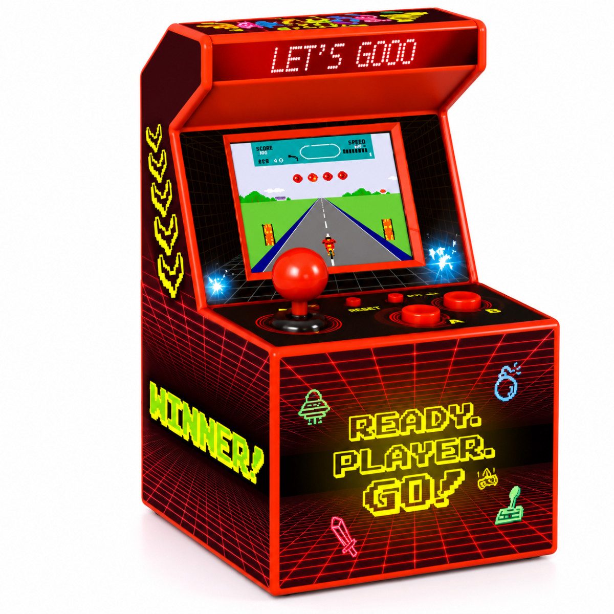 Jollity Retro Arcade Gamer Handheld Konsole mit 240 Spielen