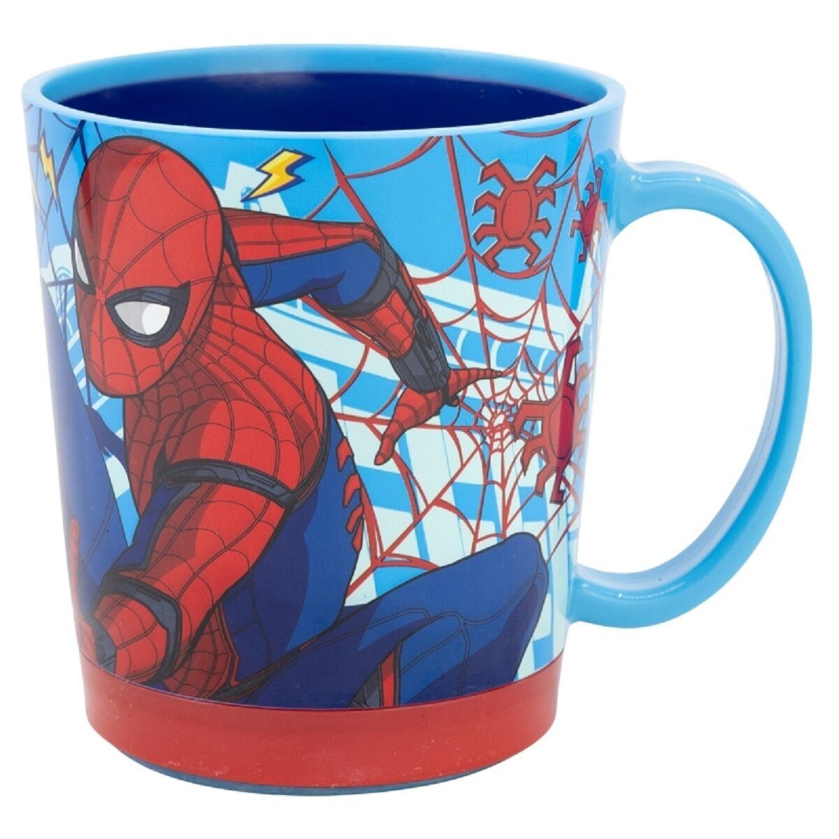 Spiderman Trinkflasche Spiderman Kippsicher Trinkbecher PP 410ml Drop Safe Smartgrip-System