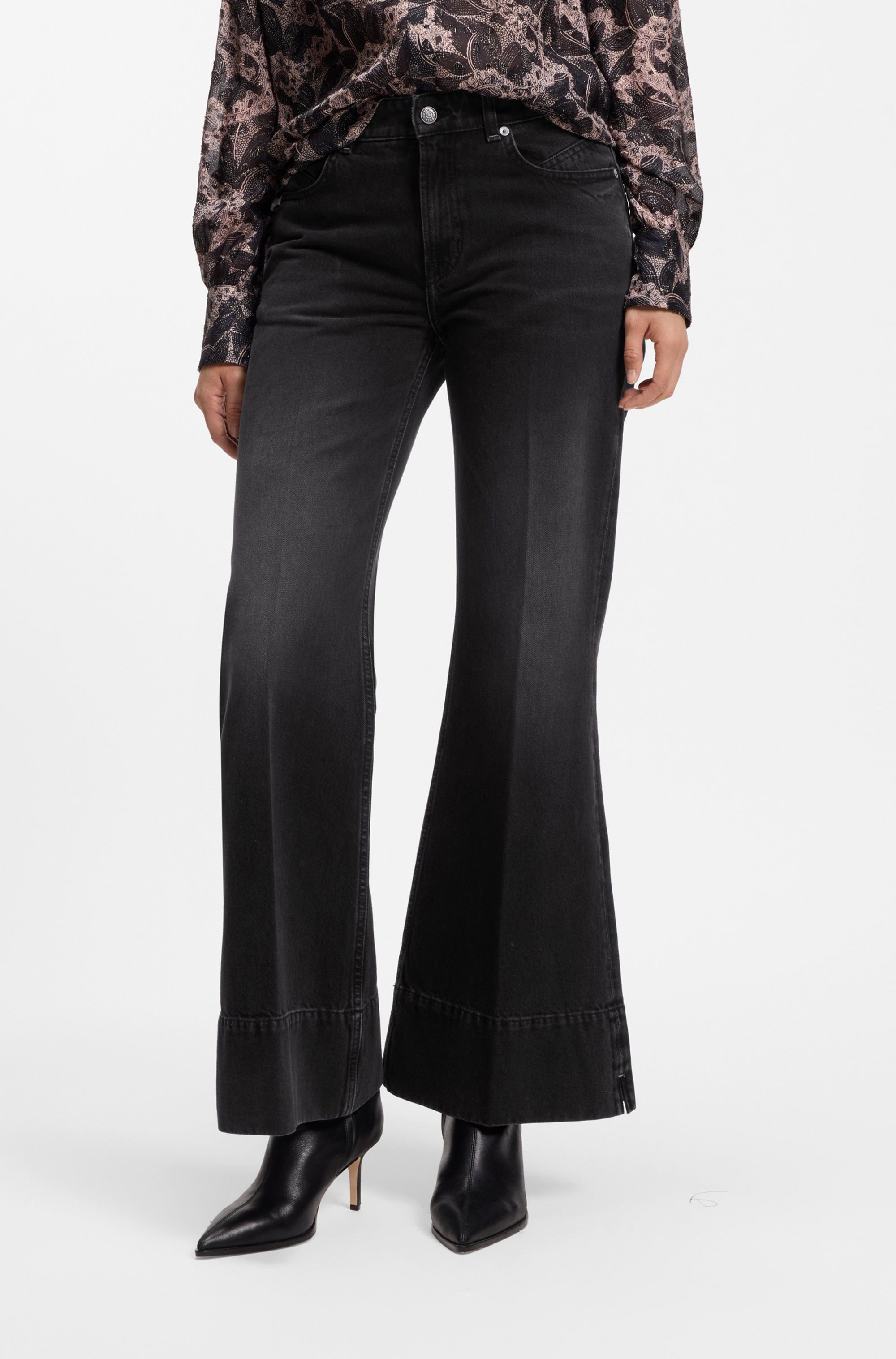 BOSS ORANGE Bootcut-Jeans GLORIA LR 1.0 Premium Damenmode mit niedriger Bundhöhe, Baumwoll-Denim