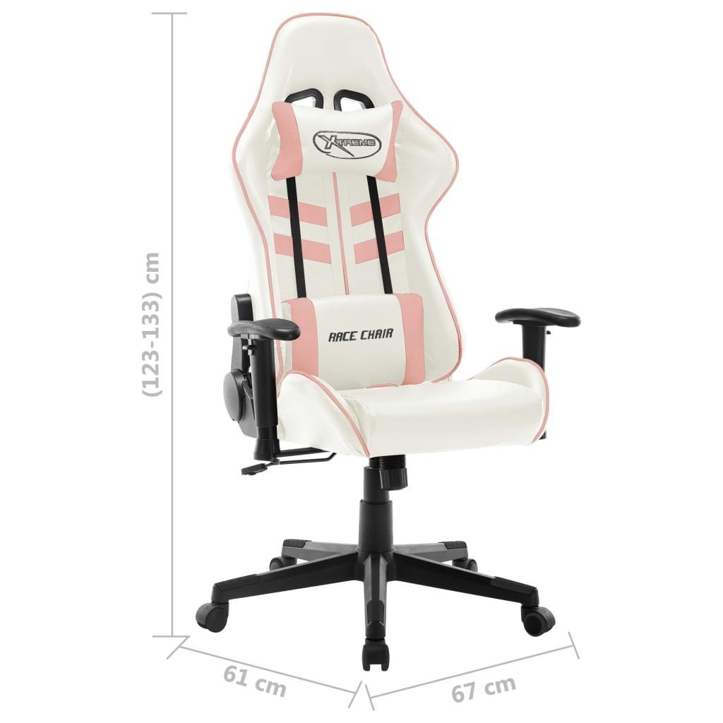Kunstleder und St) (1 Weiß Rosa furnicato Gaming-Stuhl
