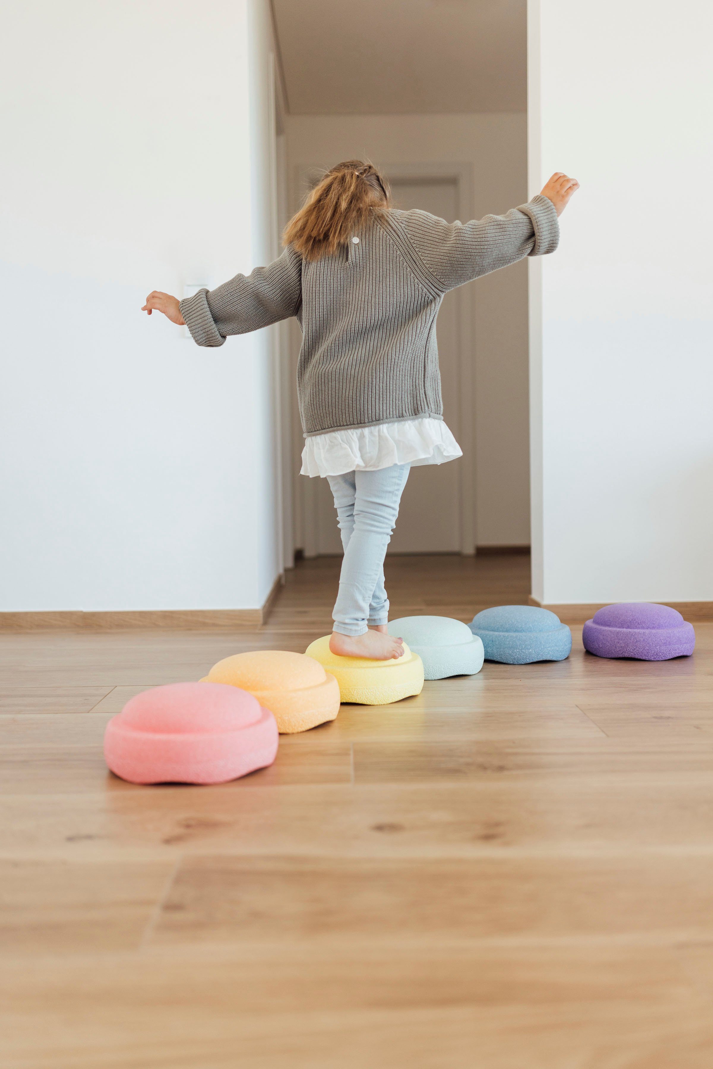 Stapelstein Balancetrainer Stapelstein rainbow pastel, für Drinnen und Draußen, 6-tlg. ØxH: 27,5x12 cm