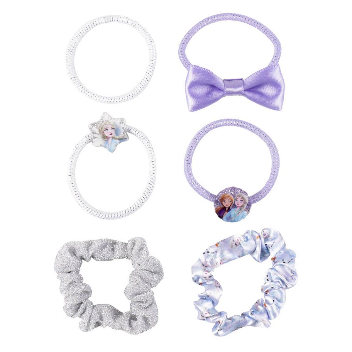 Disney Frozen Haargummi HairTrend Kollektion – Zopfgummis & Haaraccessoires für Damen & Kinder, 6-tlg.