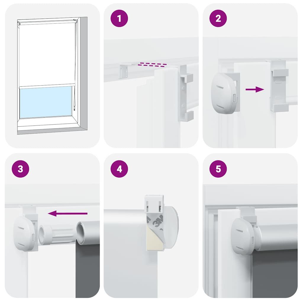 vidaXL Gardine Verdunkelungsrollo Grau 110x130cm Stoffbreite 105,7cm Polyester