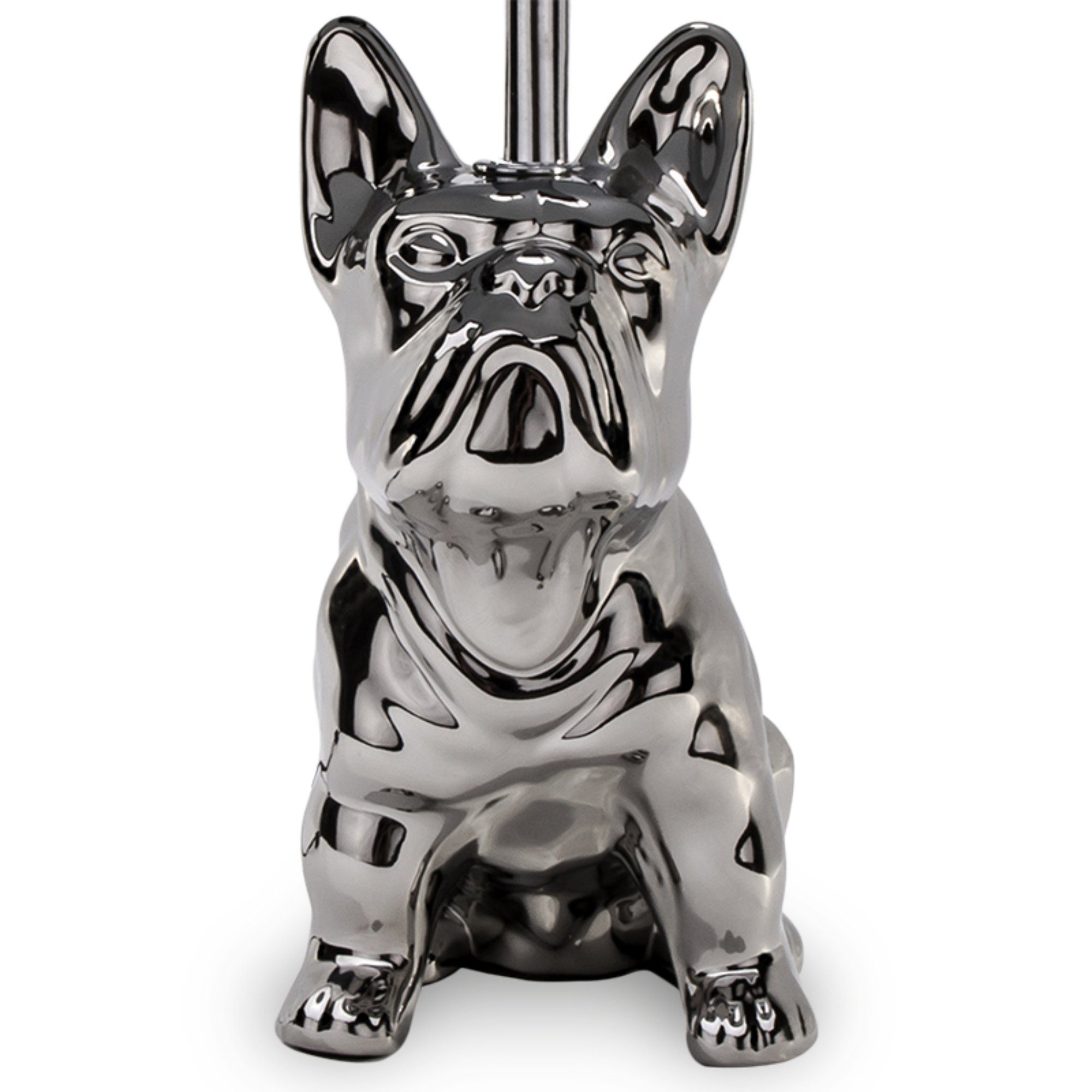 Konsimo Tischleuchte FODIO Tischleuchten, ohne in silber/schwarz, E14, Stück Lampenfuß Bulldog-Form, Leuchtmittel, 2