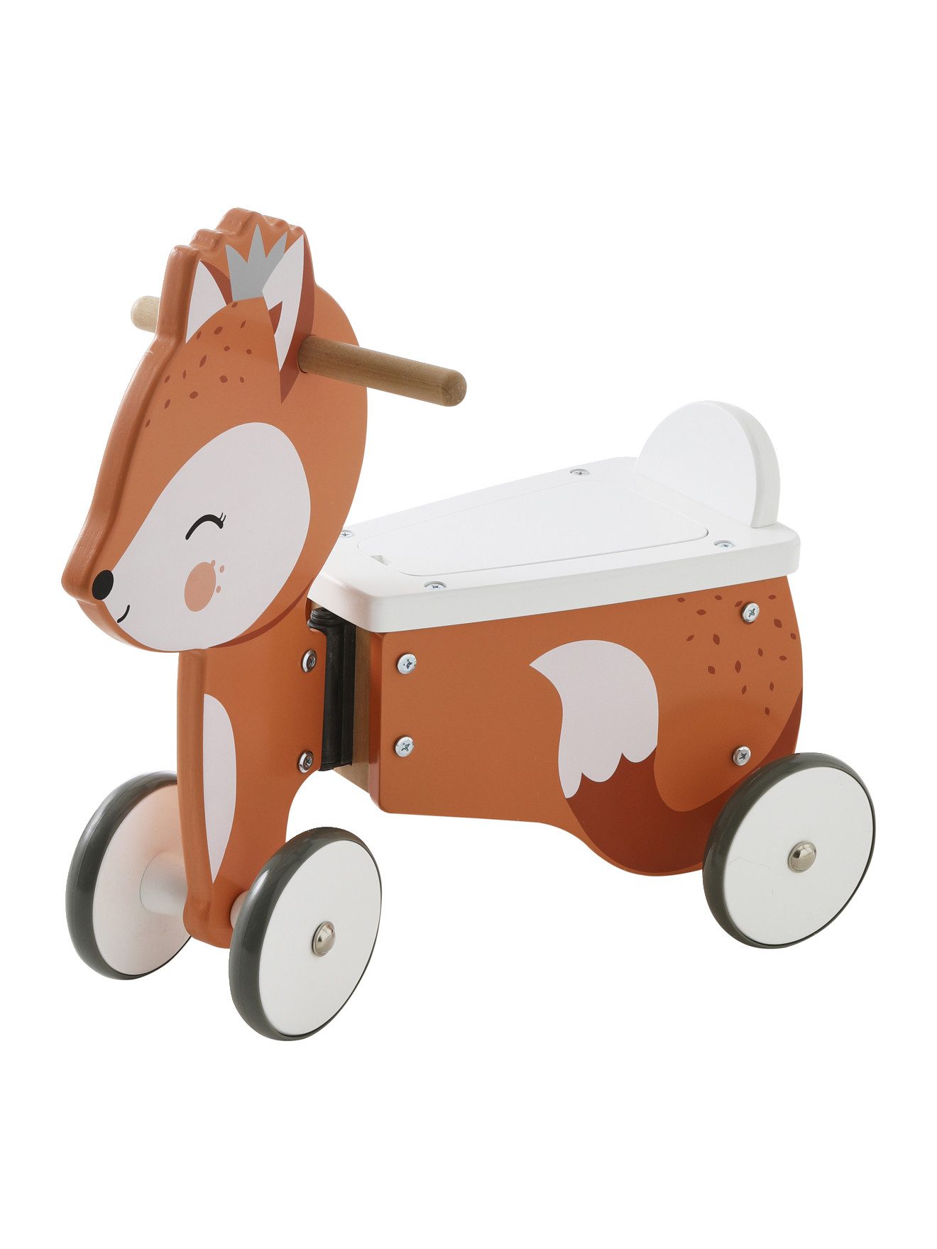 vertbaudet Lauflernwagen Rutschfahrzeug FUCHS mit Spielzeugkiste FSC®