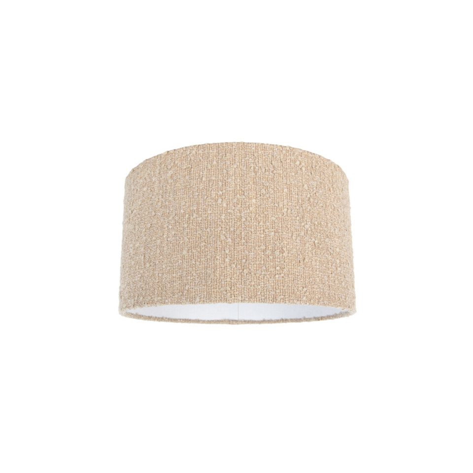Qazqa Lampenschirm Boucle, QAZQA Lampenschirm, e27, Beige, Textil, Modern