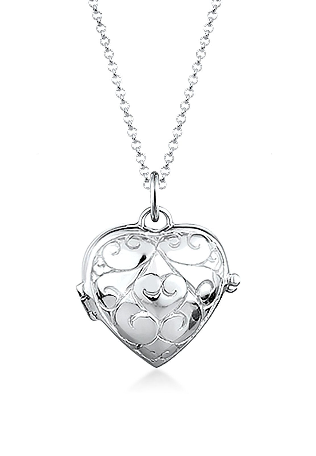 Elli Kette mit Anhänger »Herz-Medaillon Amulett Ornament 925 Silber« online  kaufen | OTTO