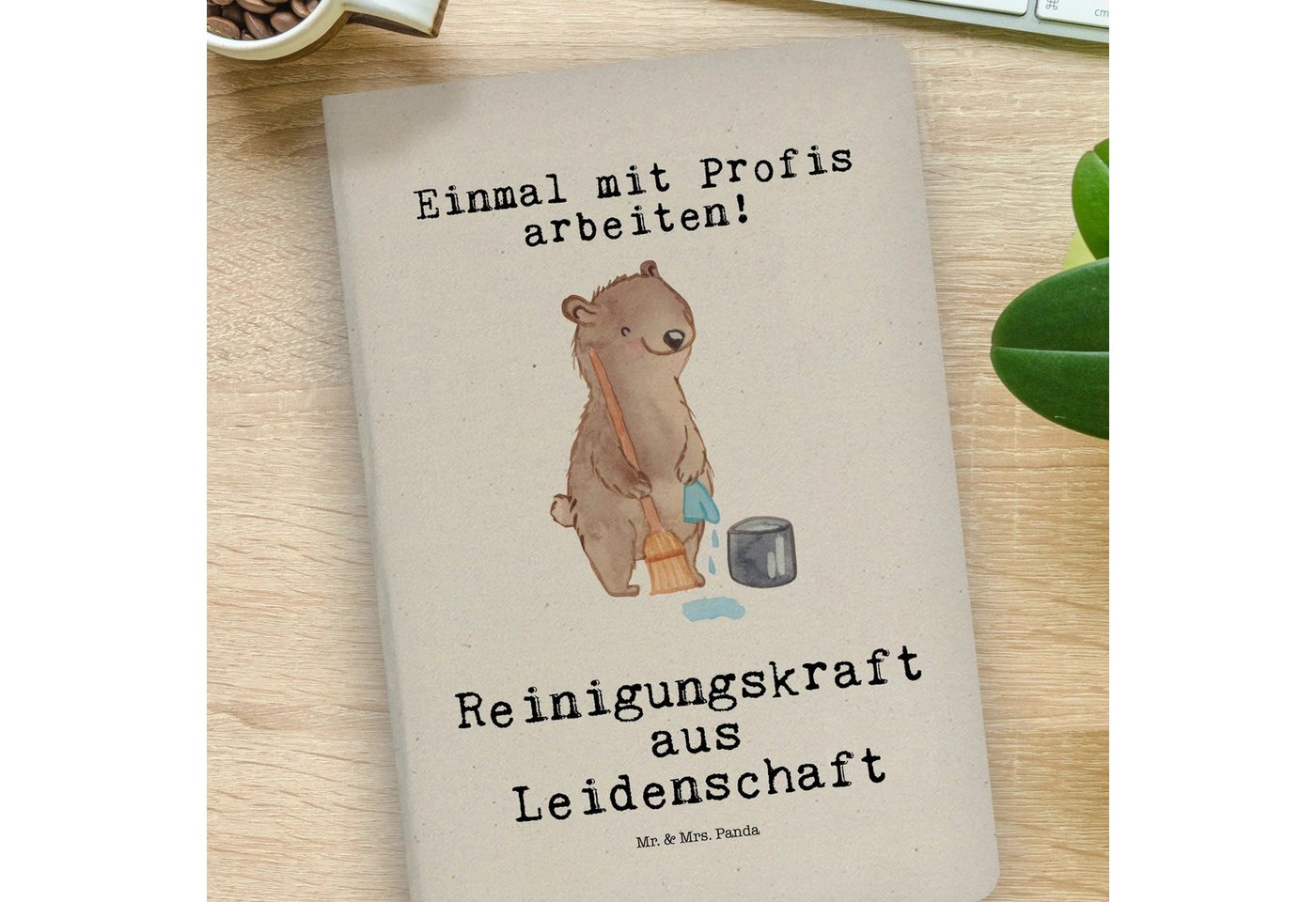 Thumbnail - Mr. & Mrs. Panda Notizbuch Reinigungskraft Leidenschaft - Transparent - Geschenk, DIN A4 Notizhe Mr. & Mrs. Panda, Premi...
