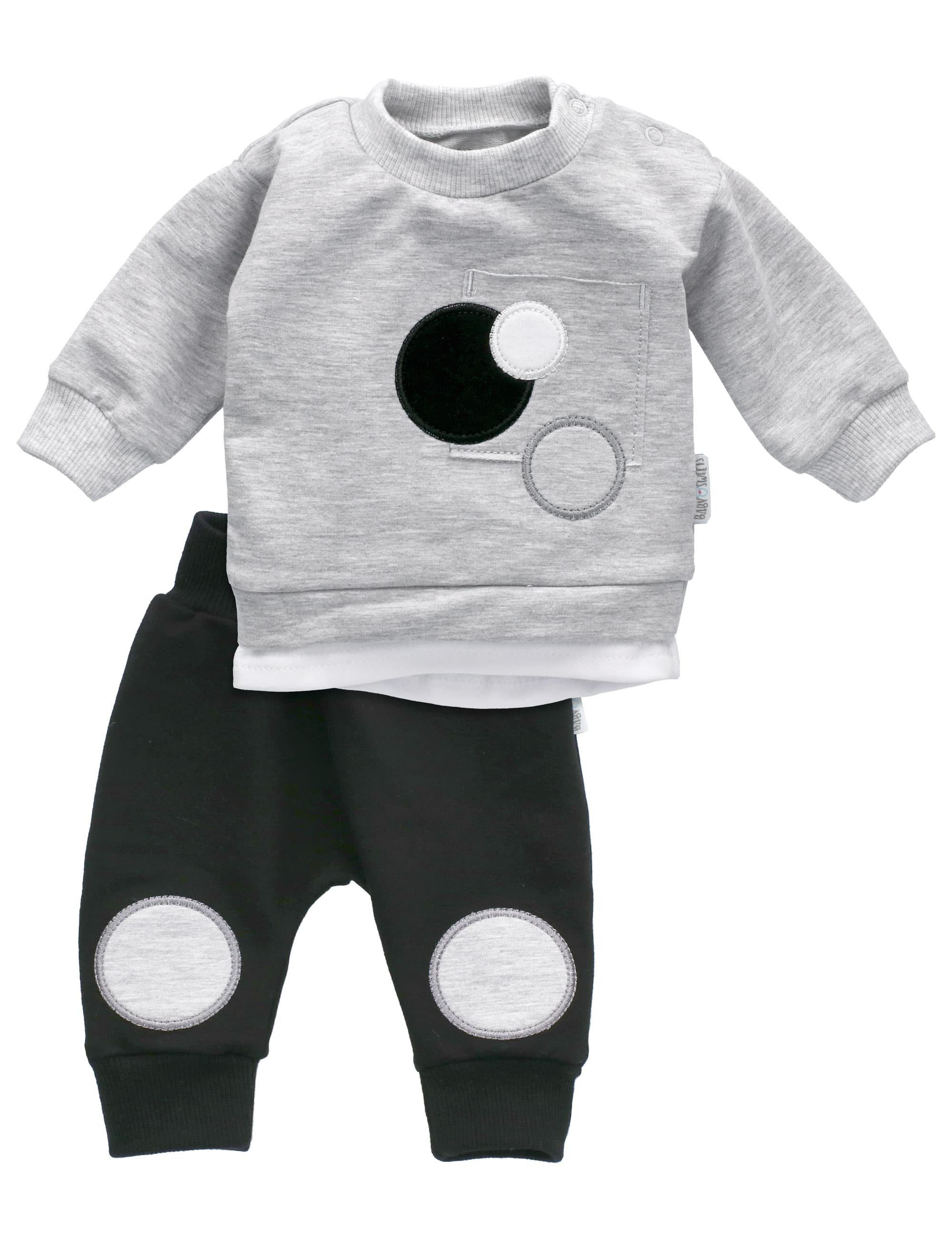 Baby Sweets Shirt & Hose Set Kreis (Set, 1-tlg., 2 Teile) schwarz grau | Shirt-Sets