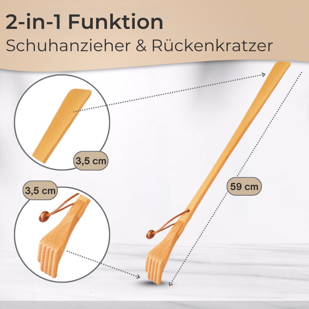 Topanbieter999 Schuhlöffel verschiedene Ausführungen aus hochwertigem Buchenholz, Made in EU