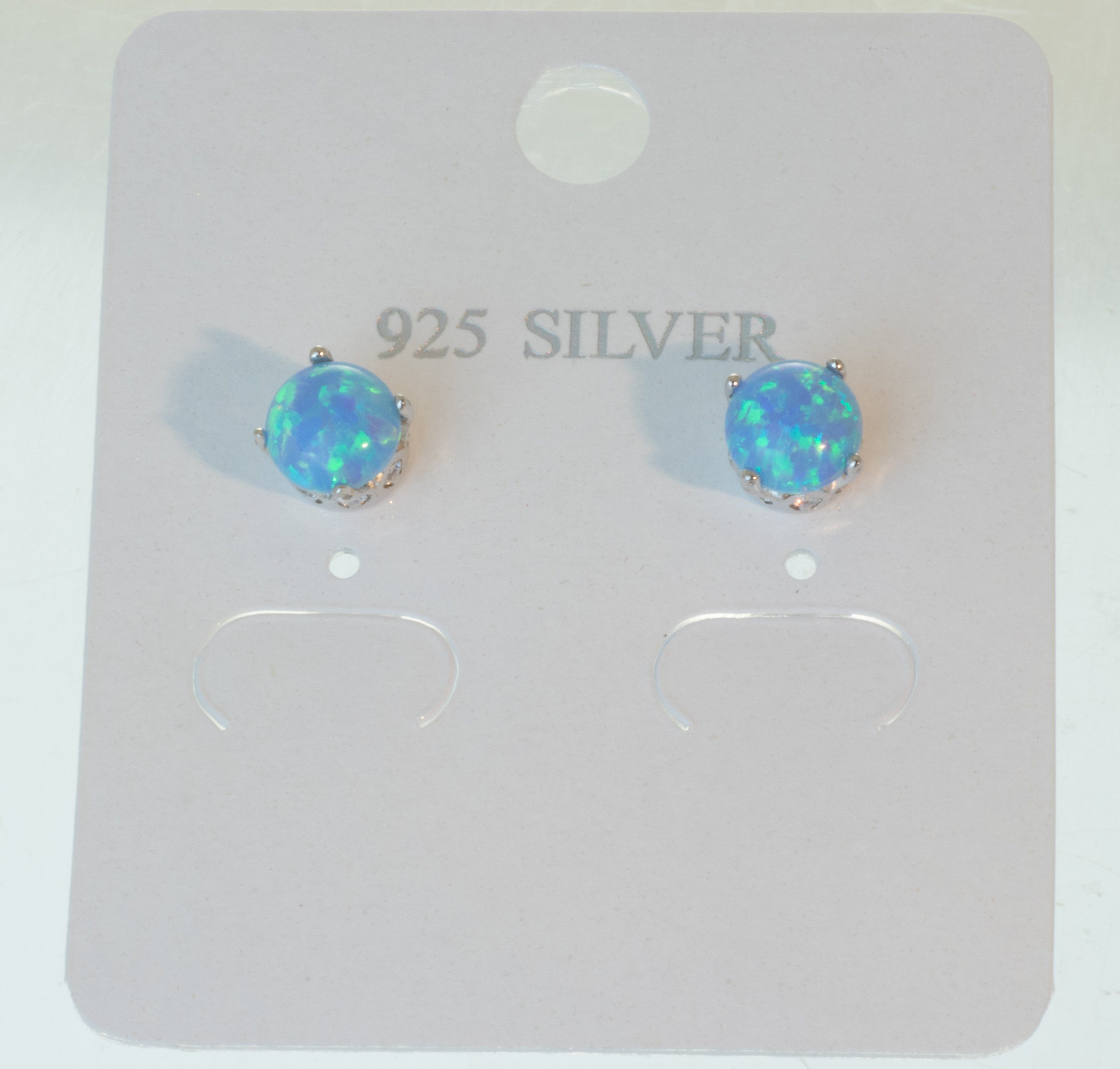 Paar Ohrstecker Opal Ohrstecker mit Zirkonia 6 mm, 925 Silber günstig online kaufen