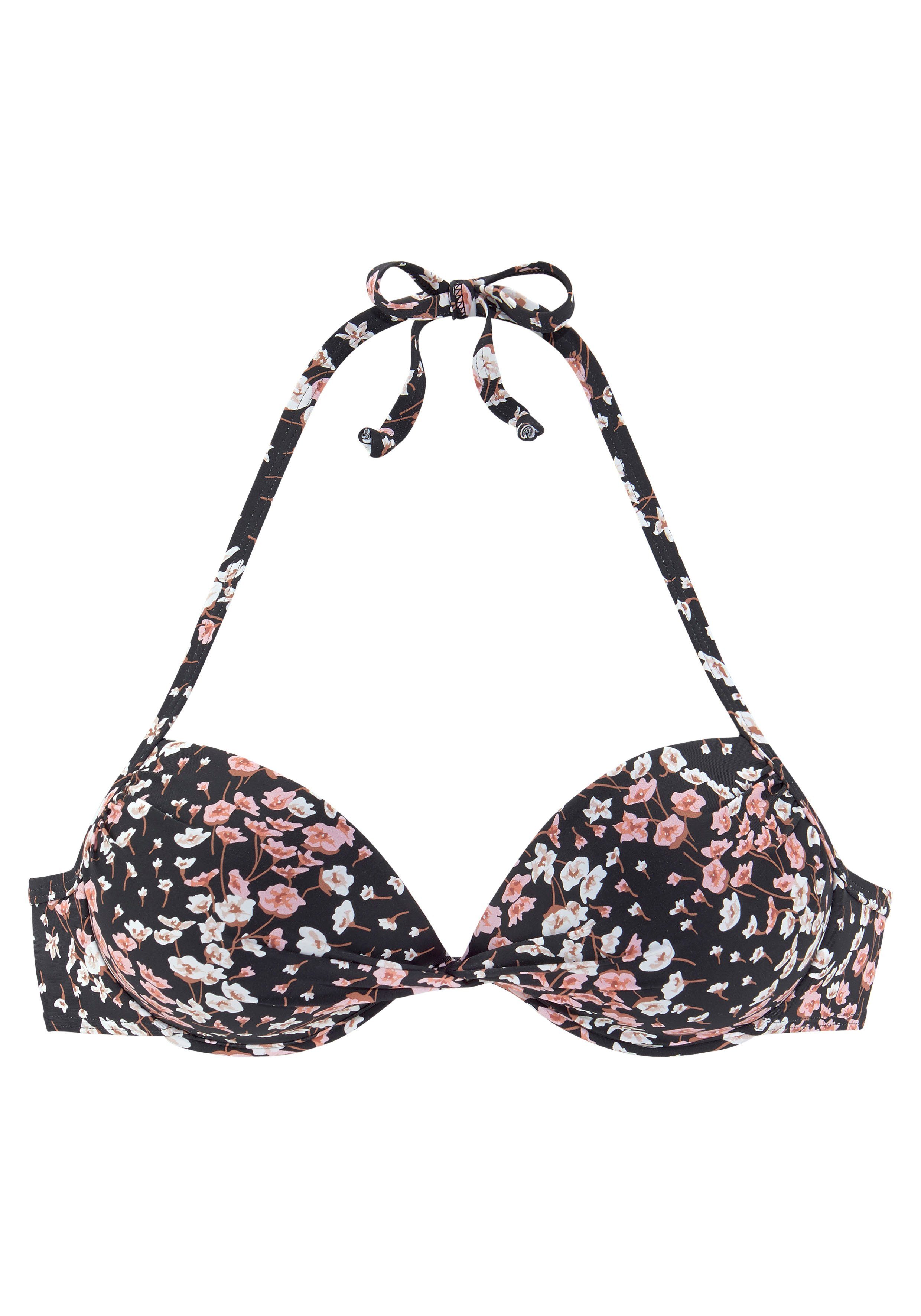LASCANA Push-Up-Bikini-Top Blair, mit floralem Design günstig online kaufen