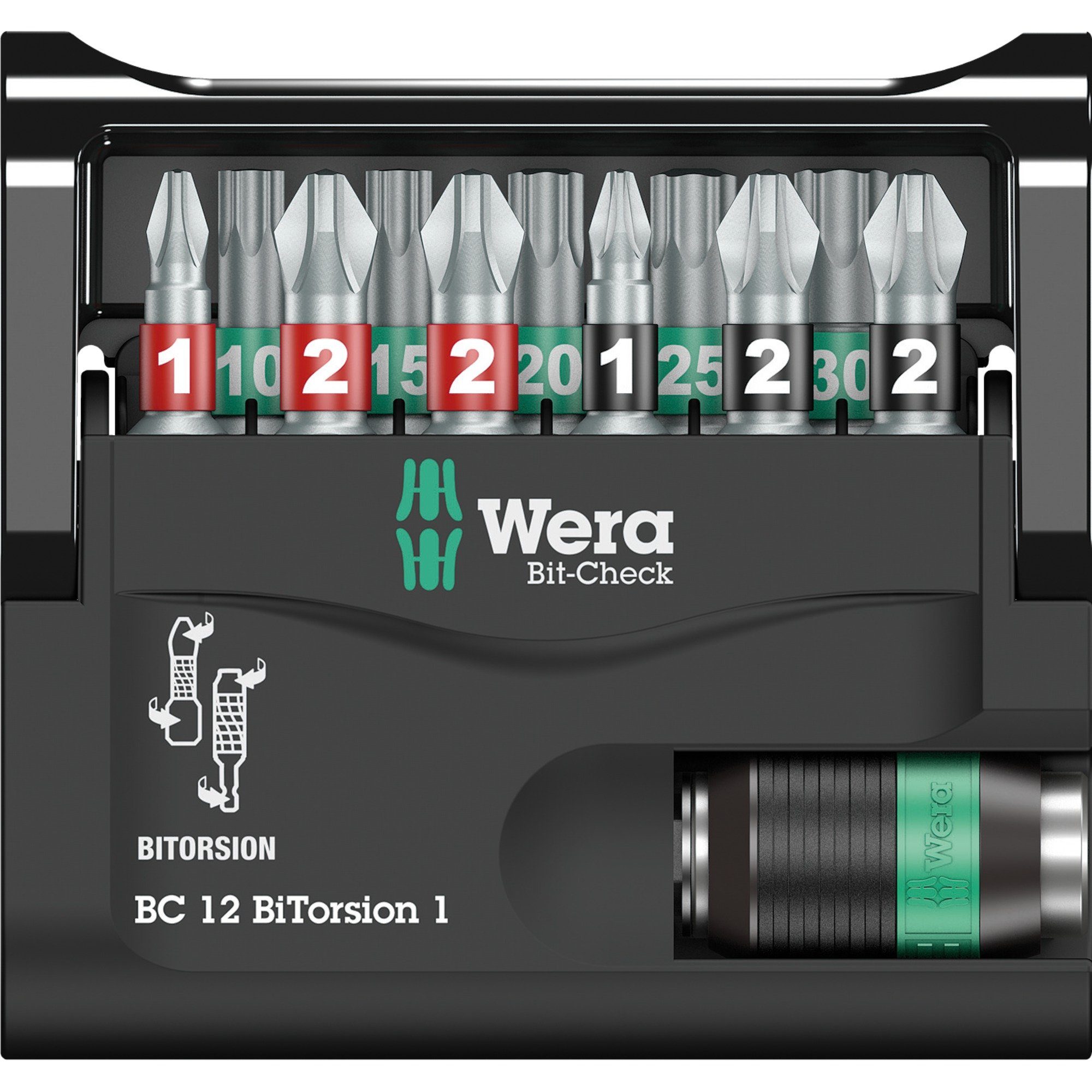 Wera Bohrer- und Bitset Wera Bit-Satz Bit-Check 12 BiTorsion 1, (inkl.