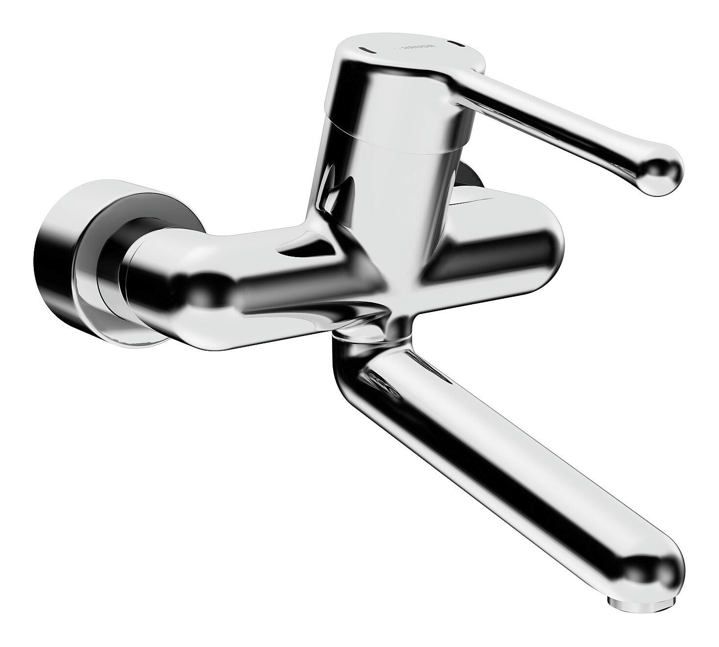 HANSA Waschtischarmatur Hansamedipro Einhand-Wandbatterie, DN 16 Care® Strahlregler Objekthebel lange