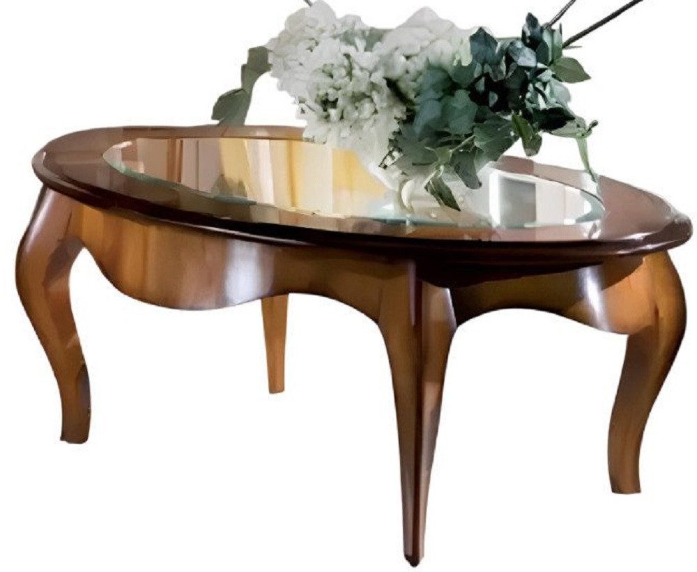 Xlmoebel Glastisch Luxuriöser Wohnzimmertisch aus Holz im eleganten Design (Packung, 1-St., Couchtisch), Hergestellt in Italy