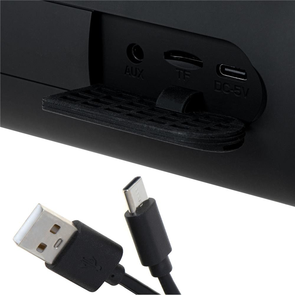 Camry CR 1901 Bluetooth-Lautsprecher (Kabellos, mit Beleuchtung, AUX, wireless, schwarz)