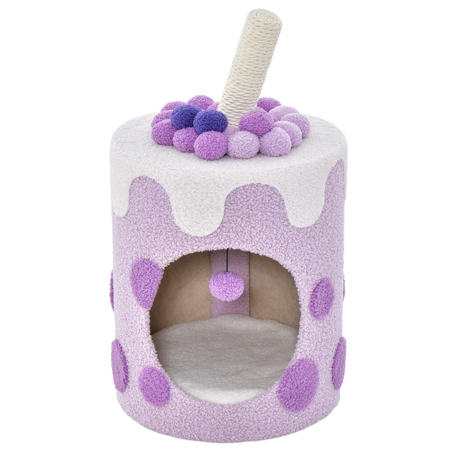 COSTWAY Tierhaus Katzenhöhle Katzenhaus, mit Bälle
