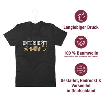 Shirtracer T-Shirt Chronisch total Unterhopft - Männertagsgeschenk Bier Brauer Mälzer Ges Mode für Oktoberfest Herren