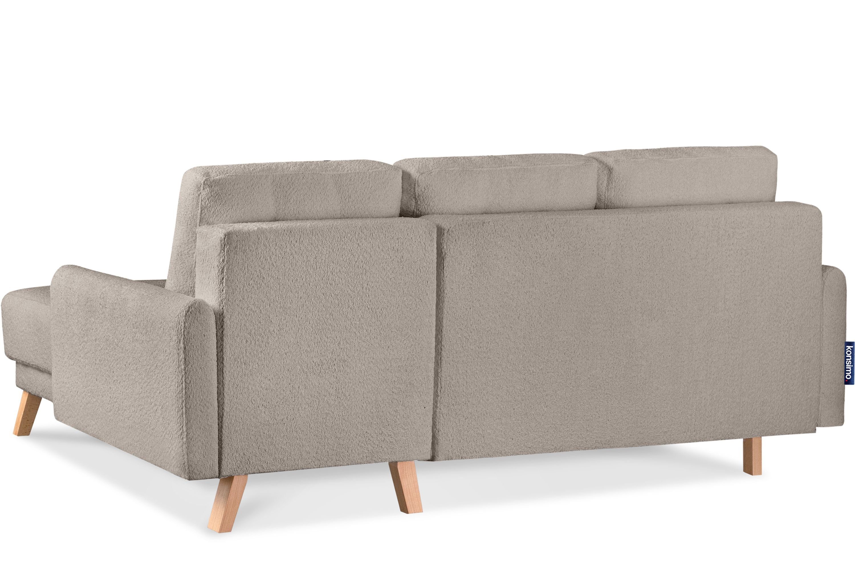 rechts/links, 205x150 Ecksofa Liegfläche Konsimo VISNA ausziehbar