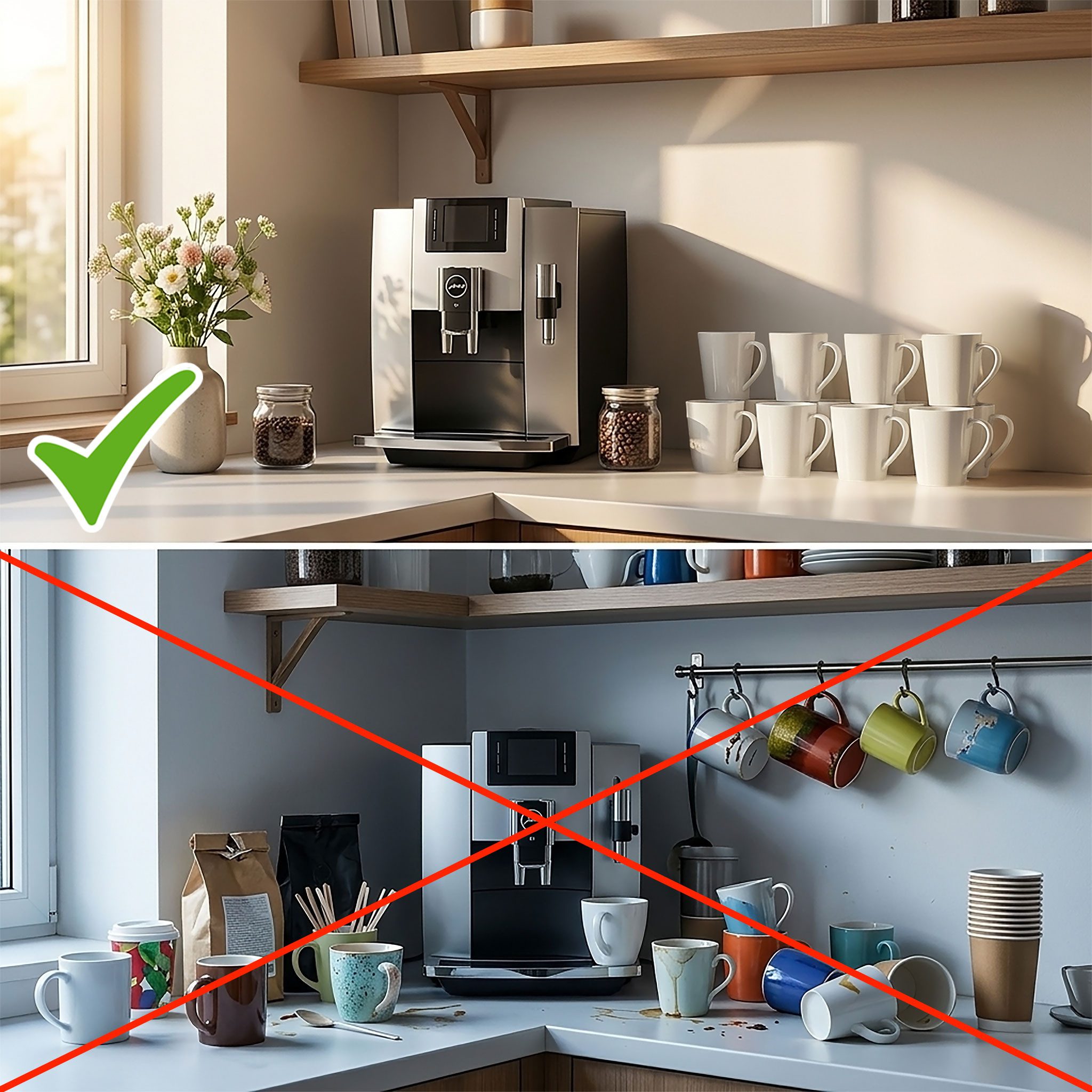 Spetebo Tasse Kaffeegeschirr mit Henkel in weiß, 12-tlg., Porzellan, Kaffeebecher für Büro, Gastronomie und Zuhause