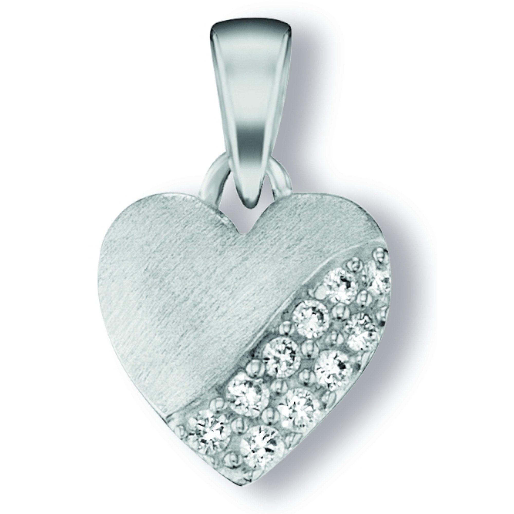 ONE ELEMENT Herzkette Halskette - Herzkette mit Zirkonia Herz und Anhänger aus 925, Herzanhänger – Ausdruck von Liebe, perfekt zum Verschenken