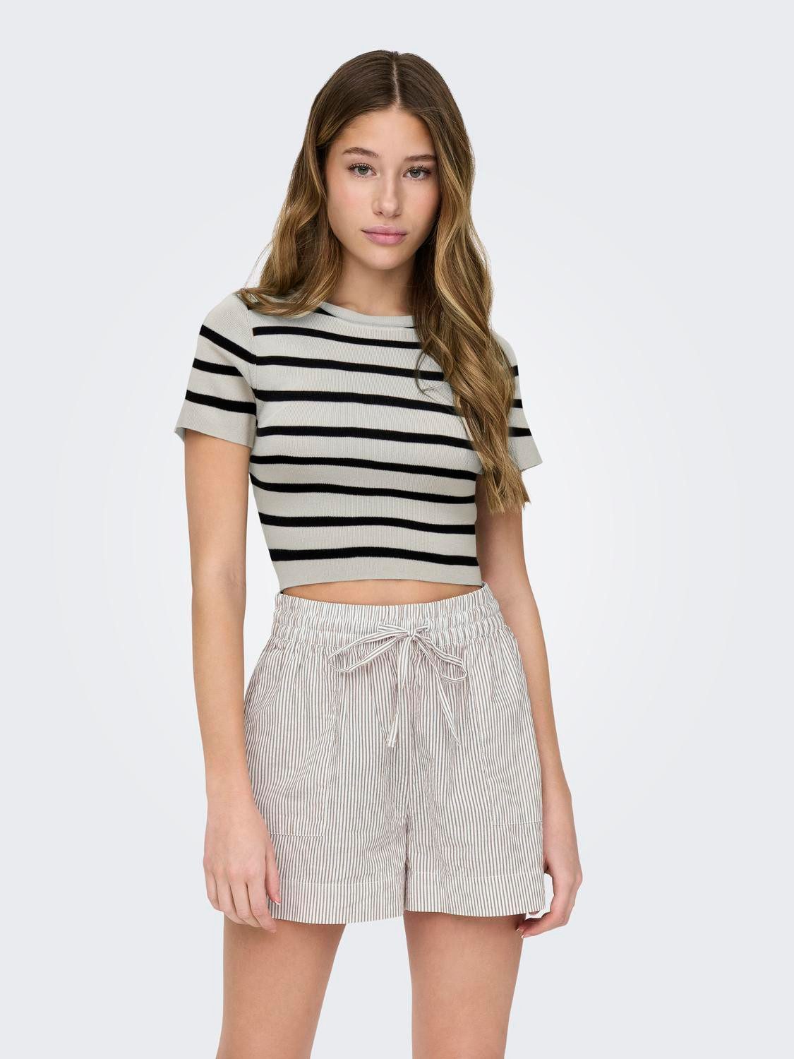 JACQUELINE de YONG T-Shirt JDYCIRKELINE S/S CROP TOP KNT günstig online kaufen