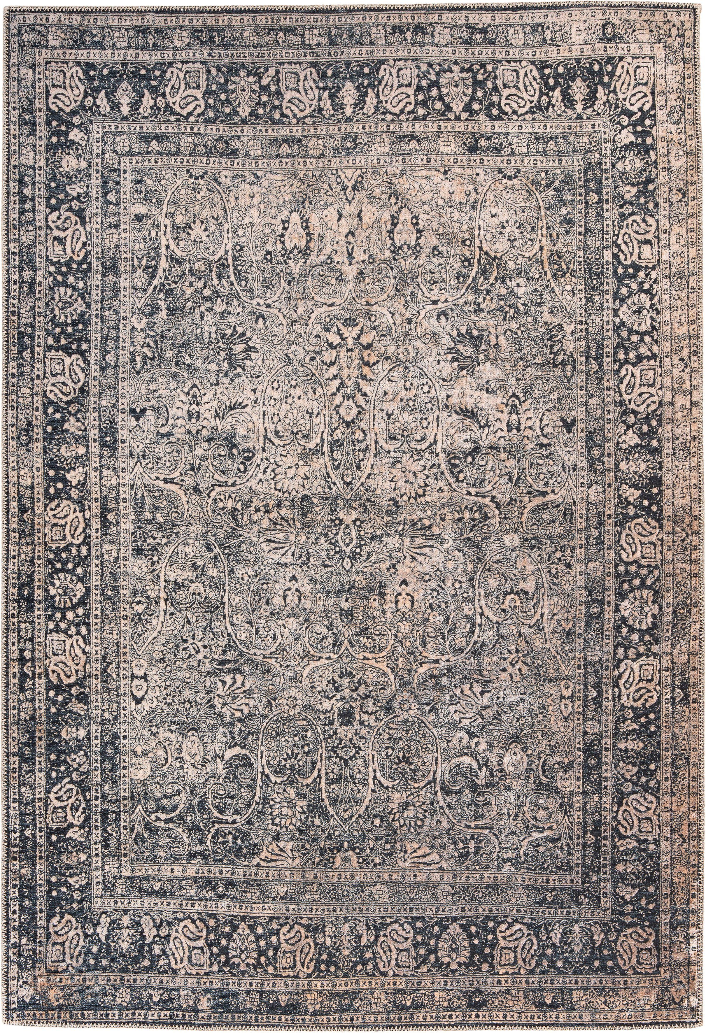 Teppich Faye 925, me gusta, rechteckig, Höhe: 6 mm, Flachgewebe, gedrucktes Motiv, Wohnzimmer