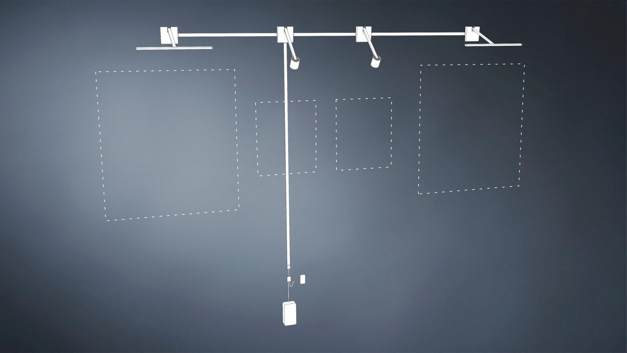 LED Bilderleuchte Warmweiß, dimmbar Paulmann Xana, fest integriert, LED