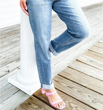 AFAZ New Trading UG Loose-fit-Jeans Lockere, lässige Stretch-Haremshose für Damen im Frühling und Sommer