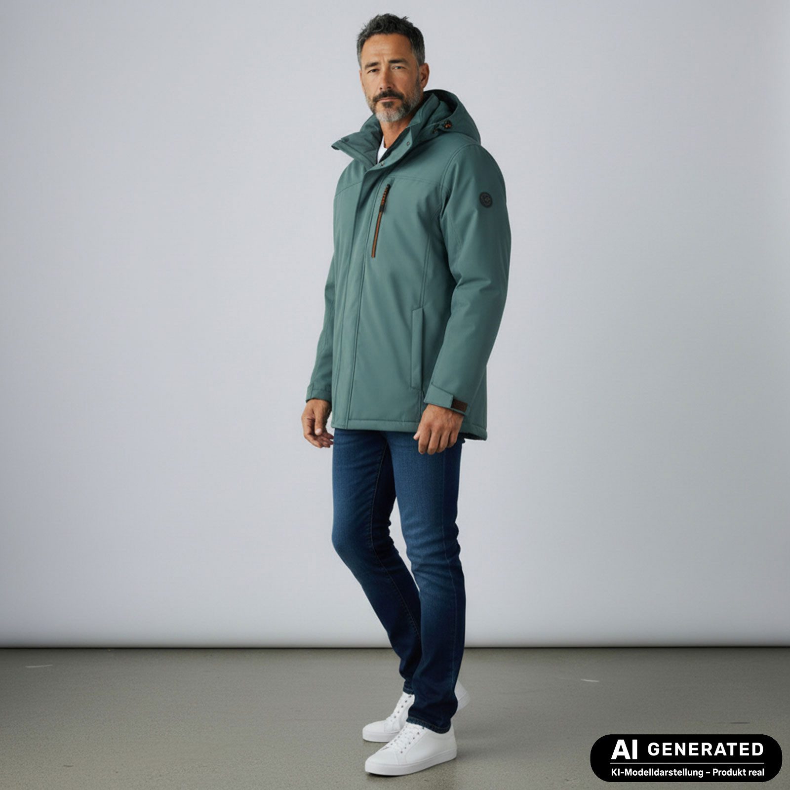 CROSSFIELD Funktionsjacke 67706 Herren Outdoor-Jacke mit Taftfutter & Stehkragen - Wasserdichte Jacke