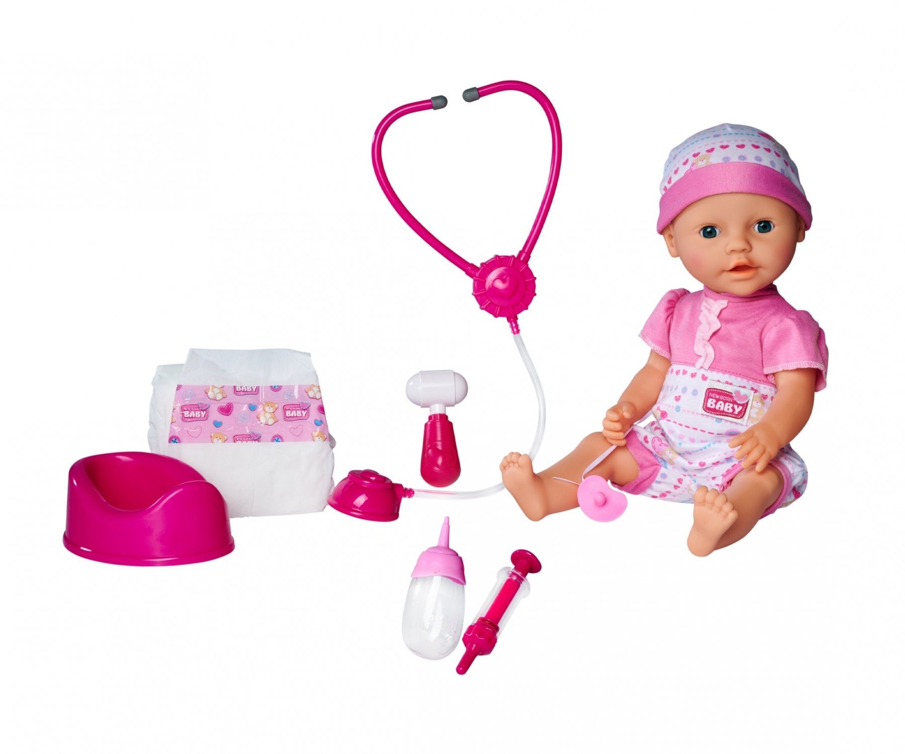 Babypuppe NBB Baby mit Doktor Zubehör