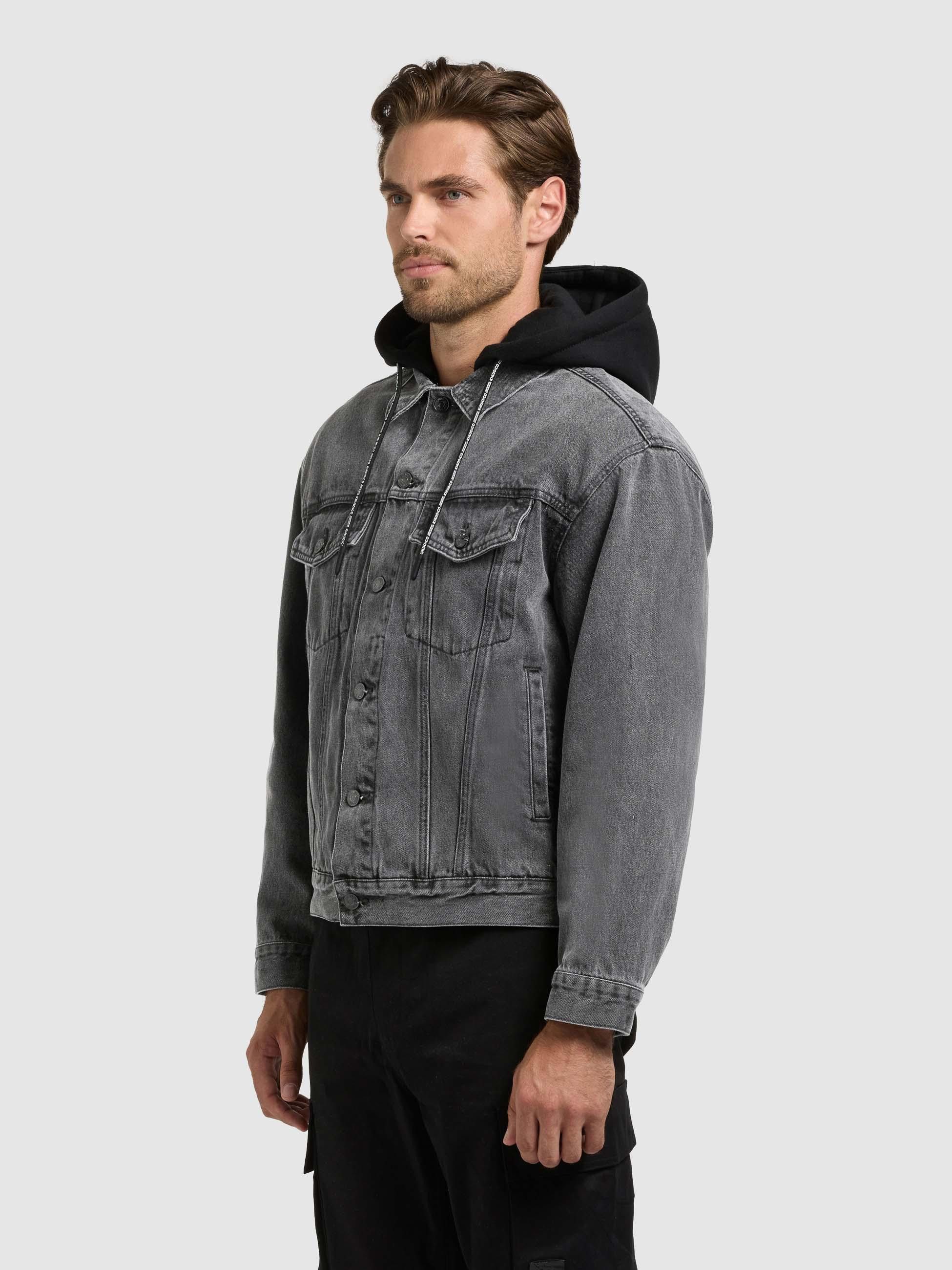 khujo Jeansjacke Jokin Herren Denim-Jacke mit Sweat-Kapuze günstig online kaufen