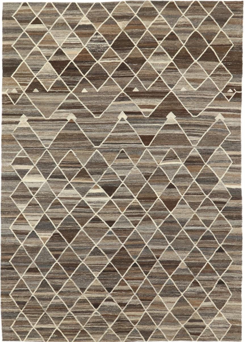 Orientteppich Kelim Berber Design 203x285 Handgewebter Moderner Orientteppich, Nain Trading, rechteckig, Höhe: 3 mm