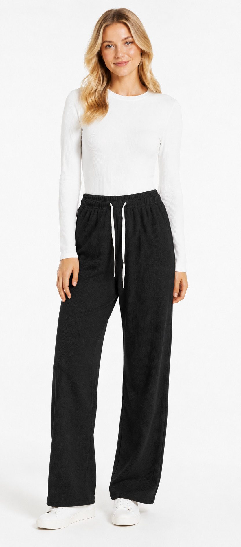 Antonio Leggings Damen Wellness-Leggings mit Streifen elastisch sportlicher Look