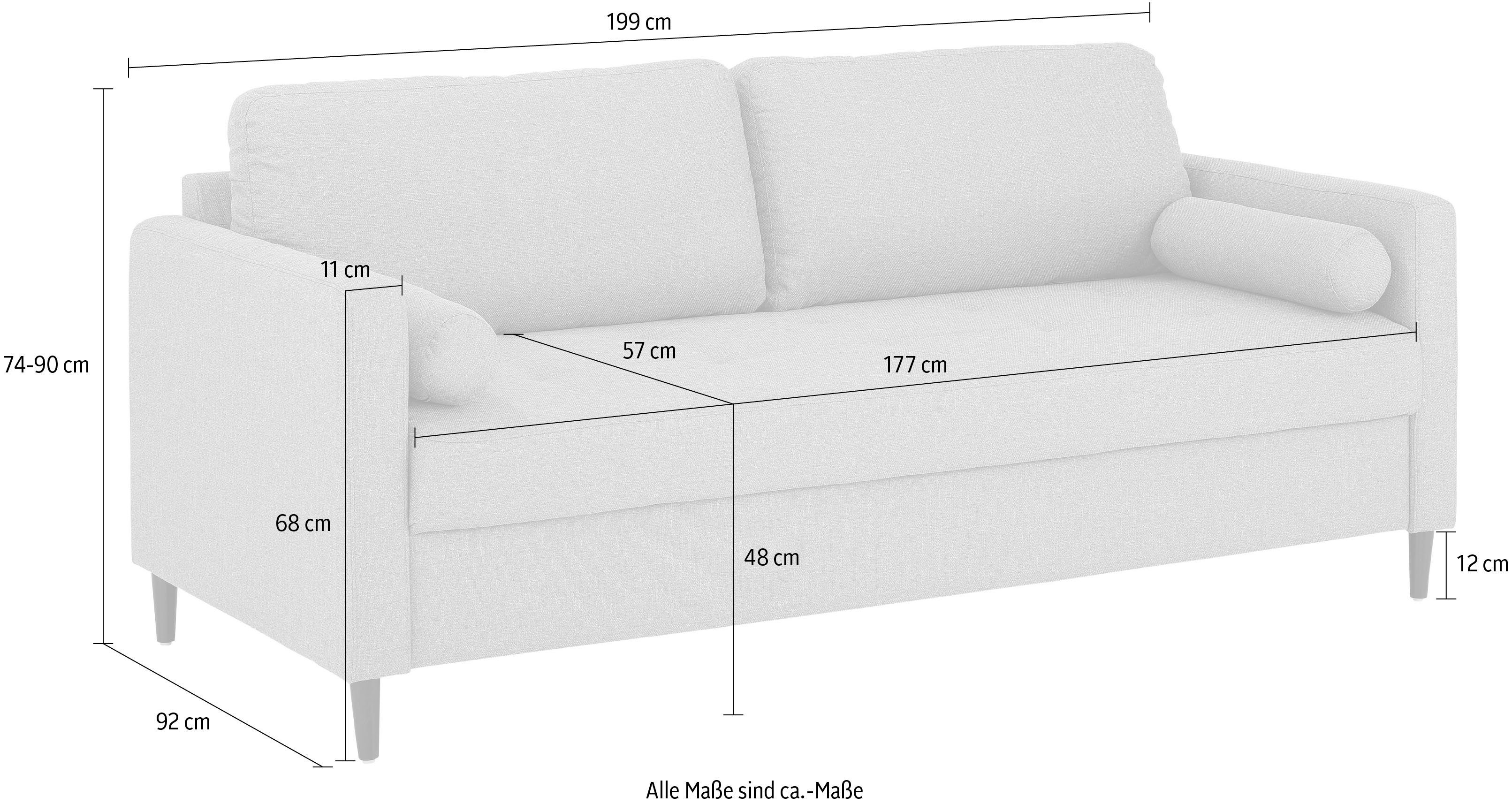 INOSIGN 3,5-Sitzer Livia, inklusive Kissenrollen